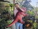 Đỏ em bé tùy chỉnh Dino con rối tay cho công viên giải trí