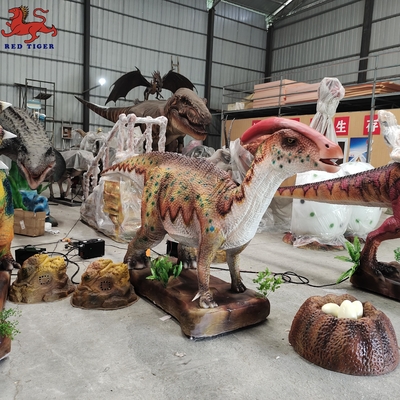 Realistic Animatronic Parasaurolophus Khủng long Công viên giải trí Kỷ Jura Khủng long