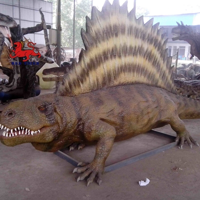 Tượng khủng long hoạt hình thực tế chống nắng 4m Dimetrodon cho công viên giải trí