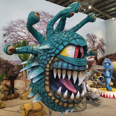 Thủ công giống như thật Animatronic Dragons Mô phỏng Điêu khắc Beholder với các chuyển động