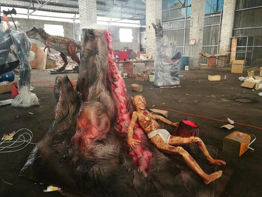 Bao bì hộp gỗ Lâu đài ma ám trang trí Halloween Không gió có sẵn hạn chế