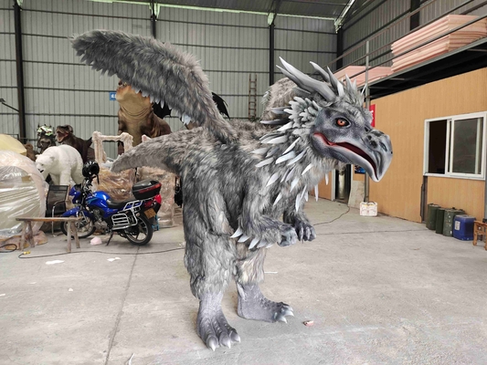 Ảnh hưởng ánh sáng Bộ trang phục rồng động với lông và cánh