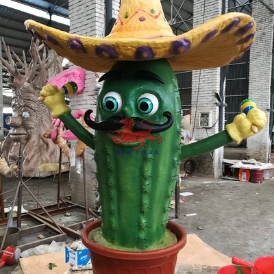 Good price Công viên giải trí cảm biến hồng ngoại Cartoon Animatronic Plant Cactus trực tuyến