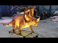 Kích thước thực tế Animatronic Dinosaur Đèn đèn lồng phát sáng Động vật khủng long Sinoceratops